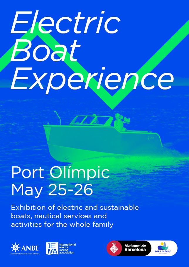 Poster for the first edition of the Port Olímpic Electric Boat Experience